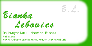 bianka lebovics business card